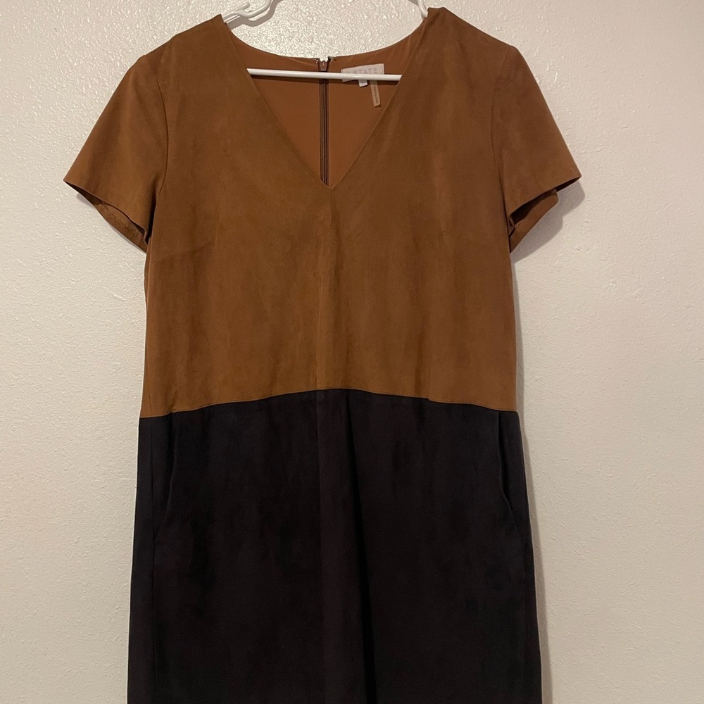 Faux suede dress